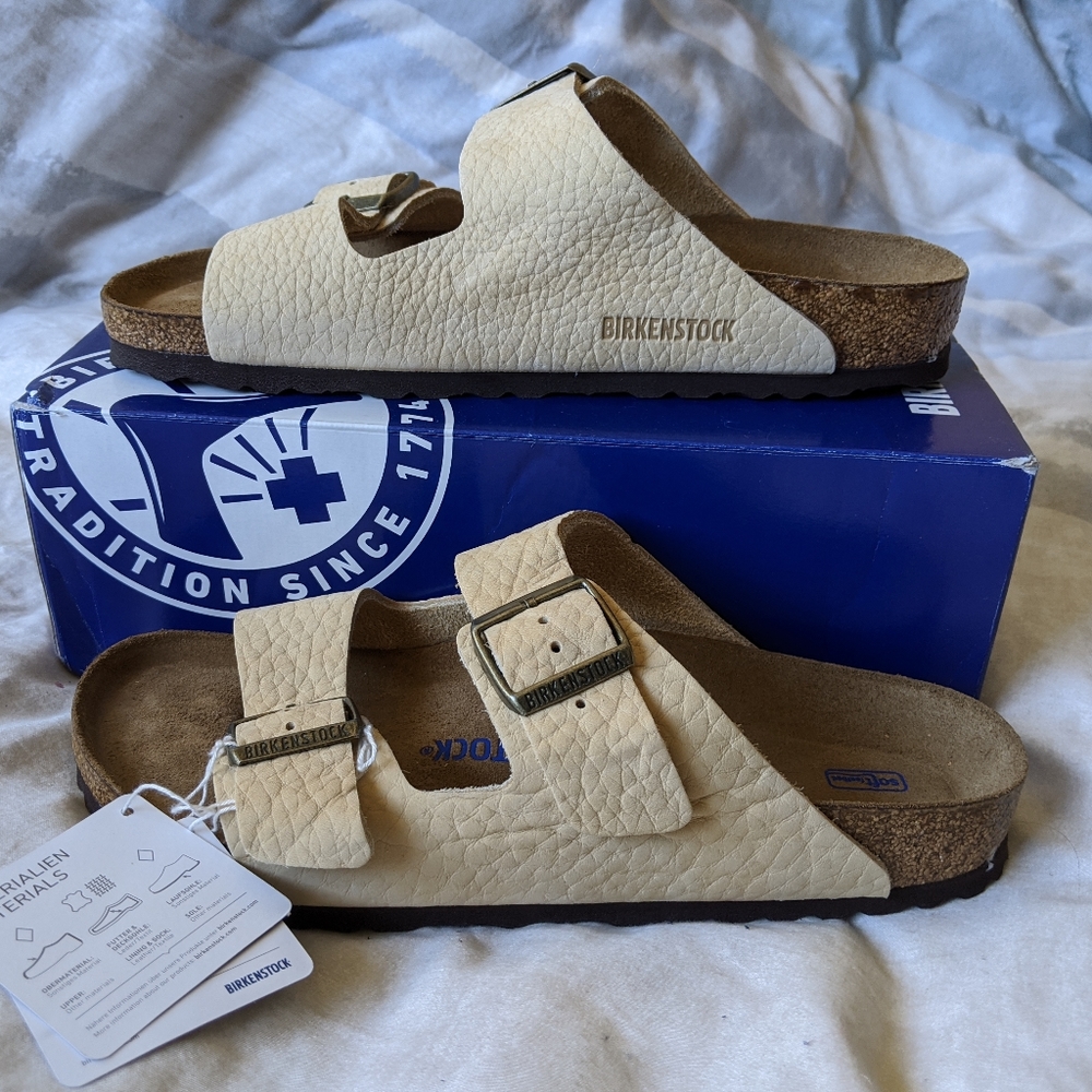 Birkenstock Arizona 41R Almond Buck Nubuck Leather